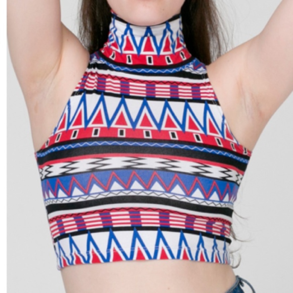 American Apparel Printed Crop Top